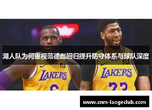 湖人队为何重视范德彪回归提升防守体系与球队深度